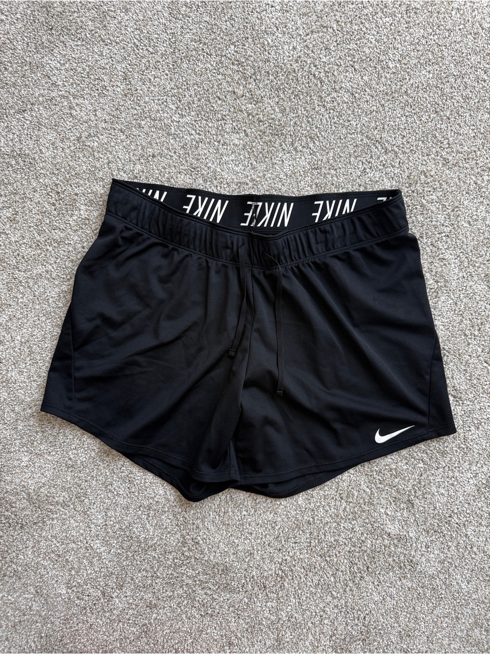 Nike Black Women’s Performance Running Shorts with Branded Waistband